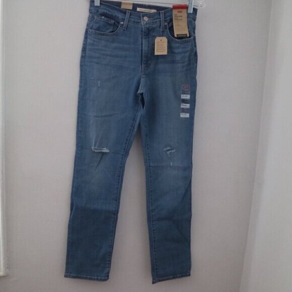 NEW Levi's Jeans Size 29 724 High Rise Straight Leg Denim Distressed - Picture 3 of 7